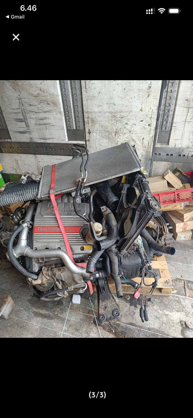 Mitsubishi 6A13TT 2.5 V6 DOHC 24V Twin Turbo -moottoripaketti.